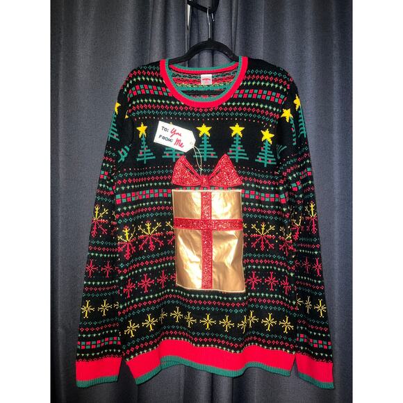 Ugly Christmas Sweater Sweaters - Ugly Christmas Sweater Xmas Size Large